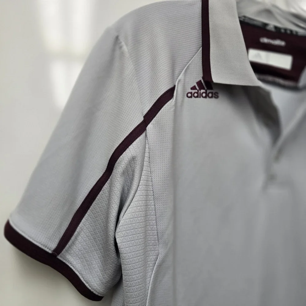 Texas A&M Aggies Adidas Men's Polo‎ Shirts Medium College Collegiate Golf Shirt